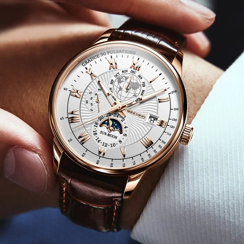 ¡PROMO (HOY)!🔥| Reloj mecánico de lujo para hombre 🔱💎