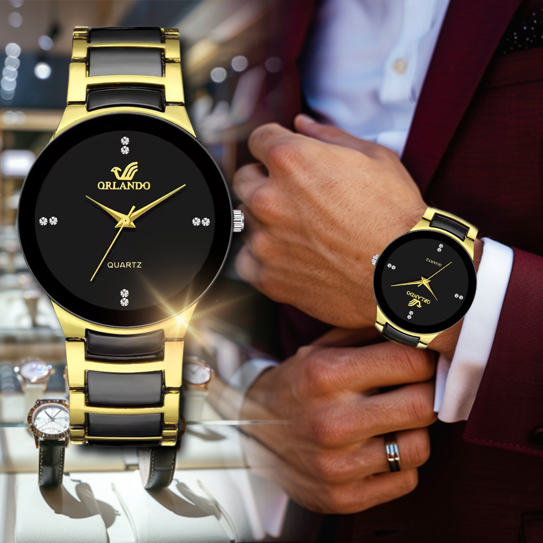 💥 EDICIÓN LIMITADA❗️ |  | Orlando™ Reloj Suizo de Lujo en Oro y Negro