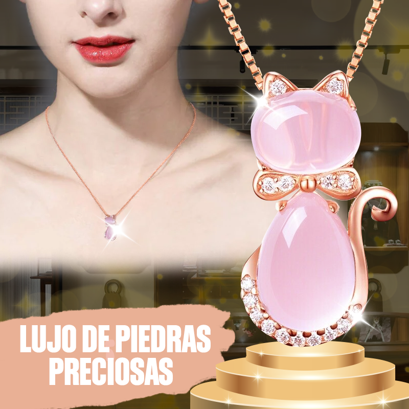 🔥 OFERTA EXCLUSIVA | Jewel™ Collar Tallado a Mano de Calcedonia Rosa Natural