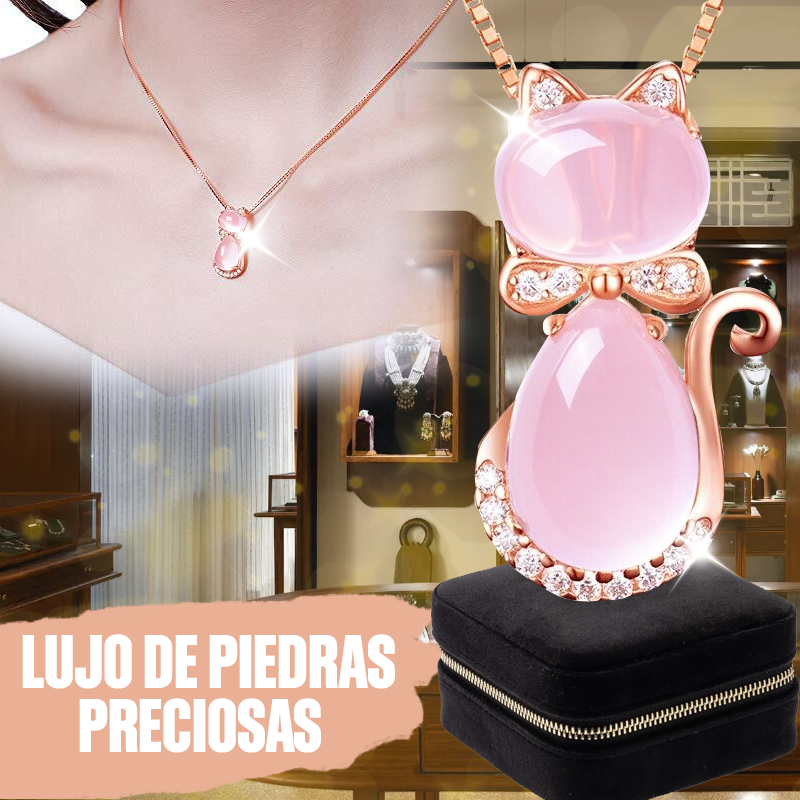 🔥 OFERTA EXCLUSIVA | Jewel™ Collar Tallado a Mano de Calcedonia Rosa Natural