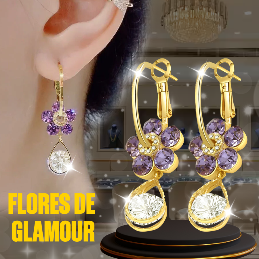 🔥 OFERTA EXCLUSIVA | Flower™ Pendientes de flores de cristal nuevos de lujo para mujer