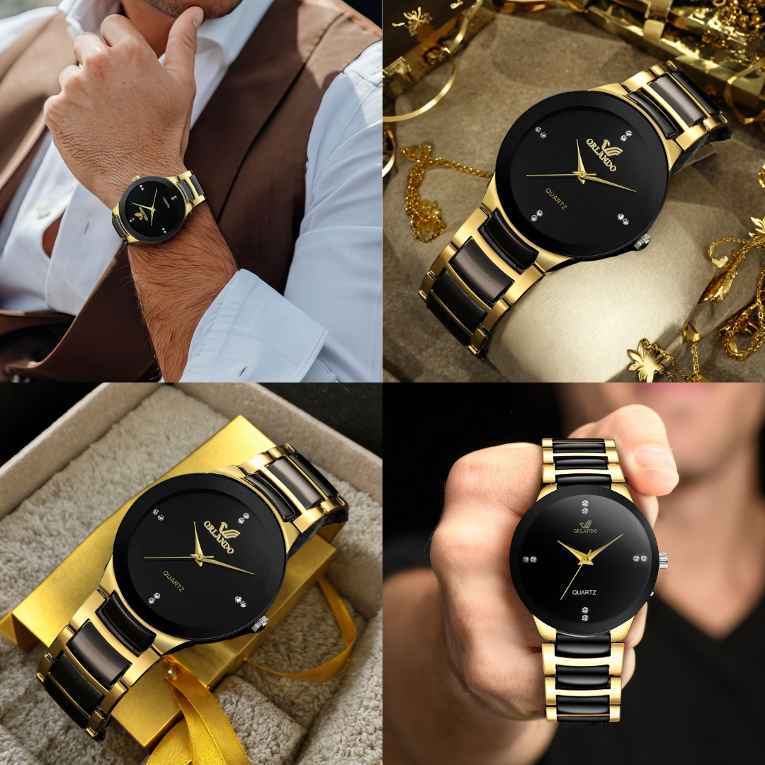 💥 EDICIÓN LIMITADA❗️ |  | Jose Orlando™ Reloj Suizo de Lujo en Oro y Negro