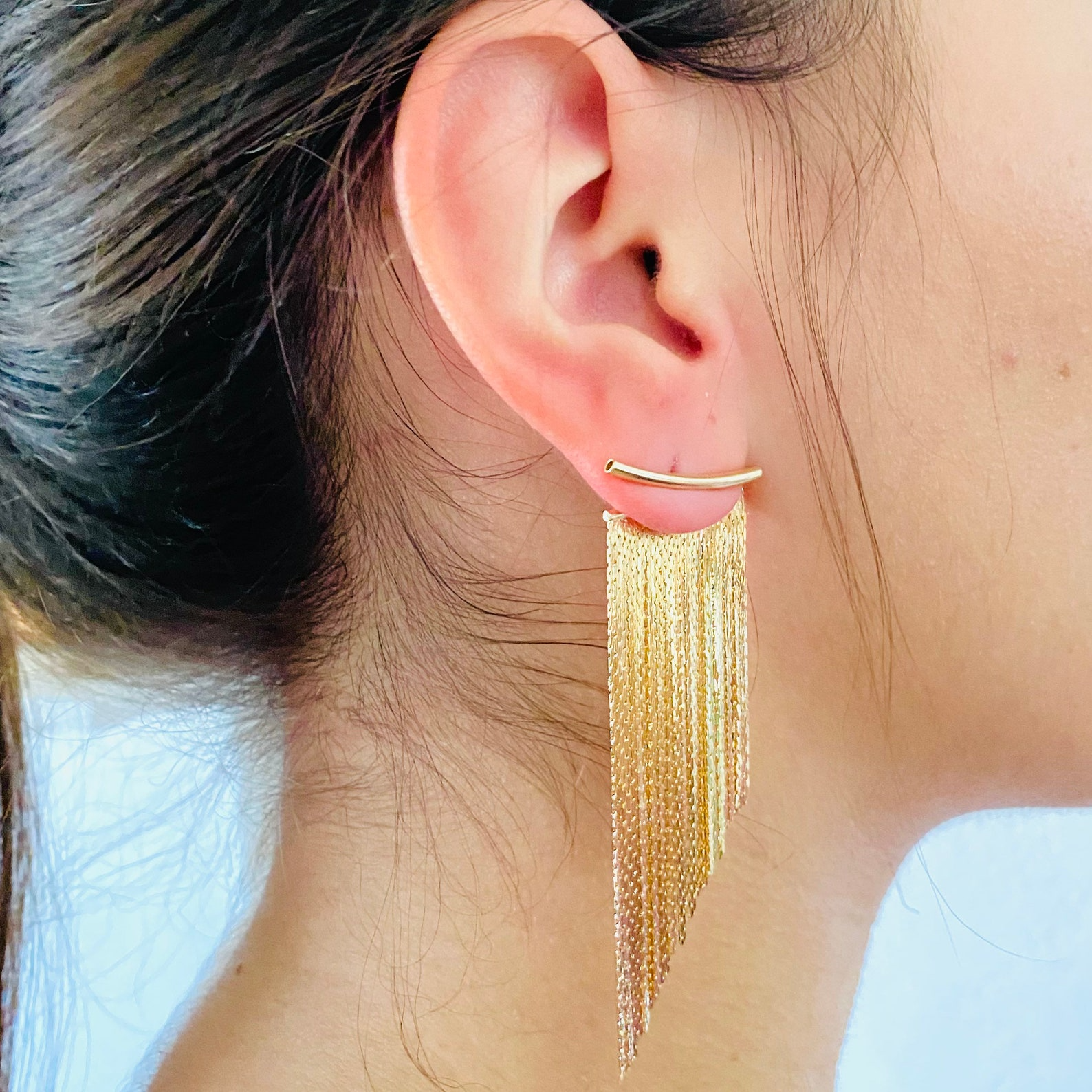 💥 EDICIÓN LIMITADA❗️  | Pendientes de Oro con Flecos